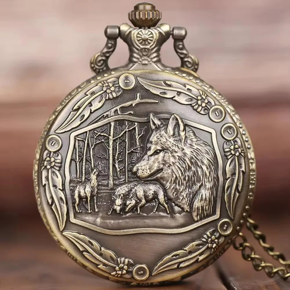 Vintage Winter Wolf | Pocket Watch