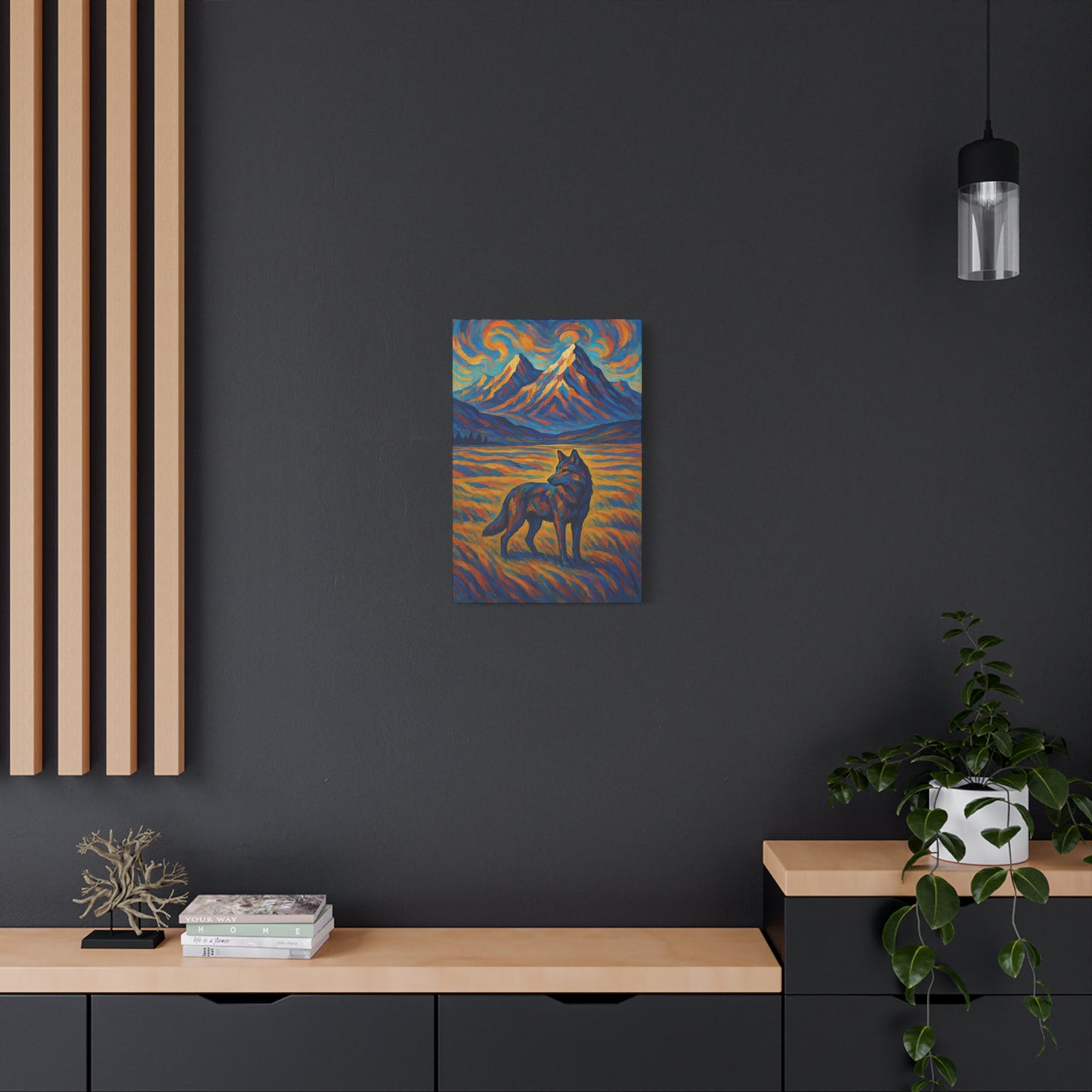 Fieldwatcher Wolf | Nature Wolf Canvas Wall Art