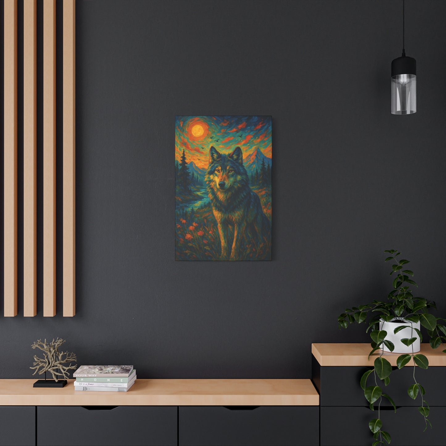 Ashglow Wolf | Nature Wolf Canvas Wall Art