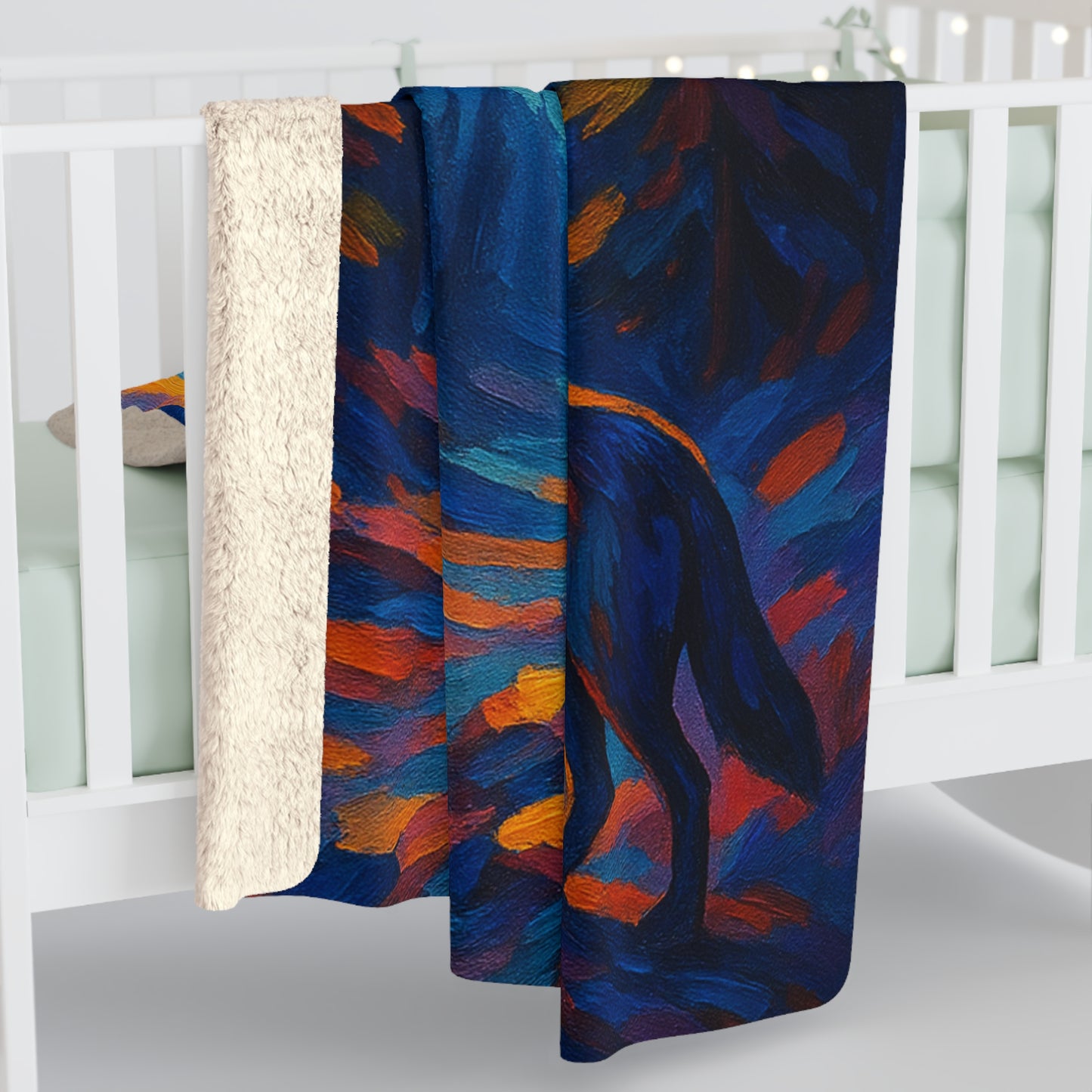 Pathfinder Wolf | Nature Wolf Large Sherpa Blanket