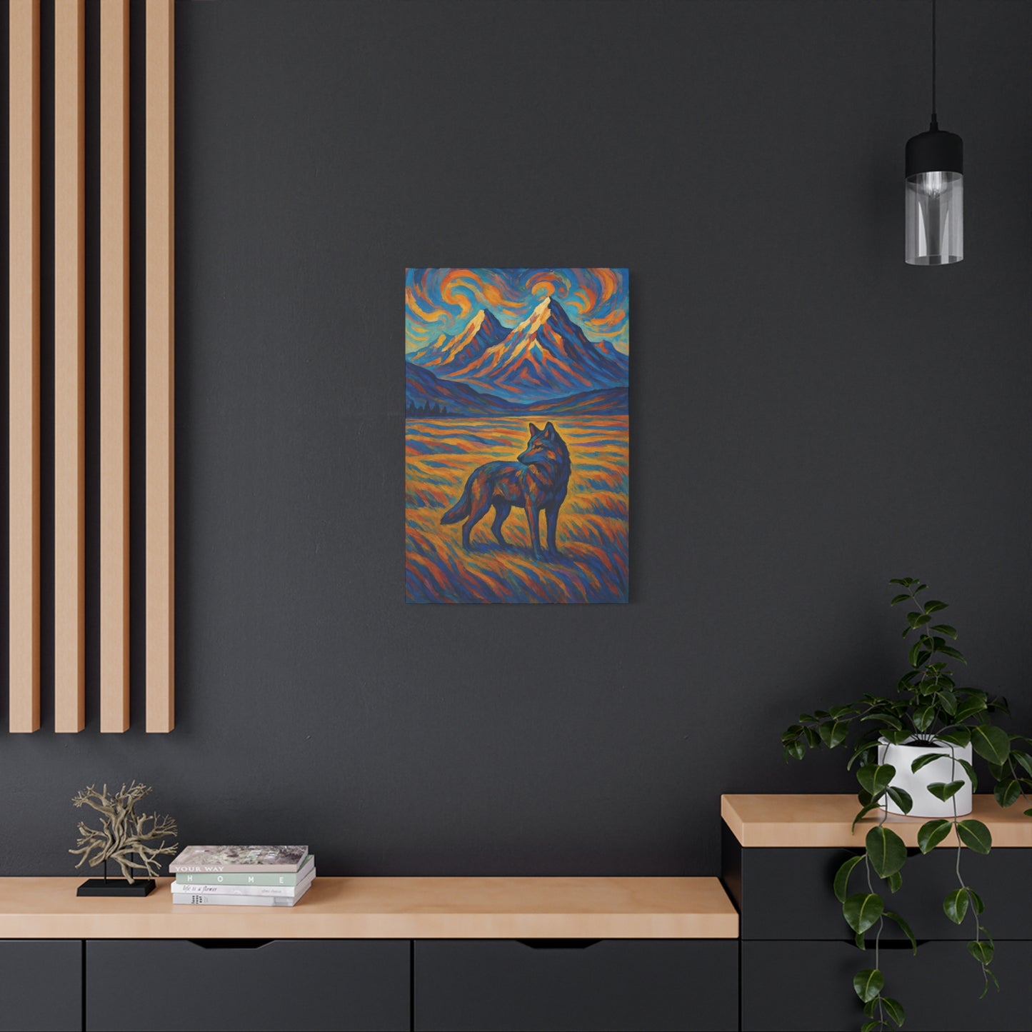 Fieldwatcher Wolf | Nature Wolf Canvas Wall Art