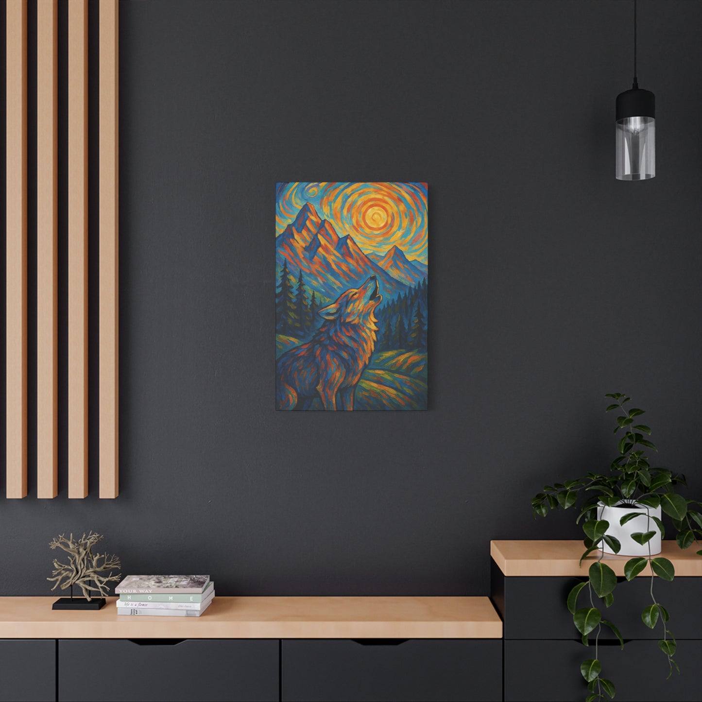 Howlbright Wolf | Nature Wolf Canvas Wall Art