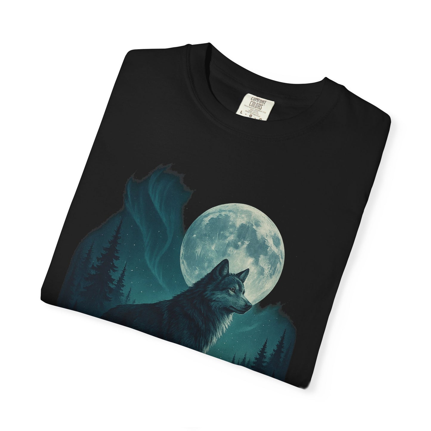Moonrise Sentinel Wolf | Graphic Wolf Shirt