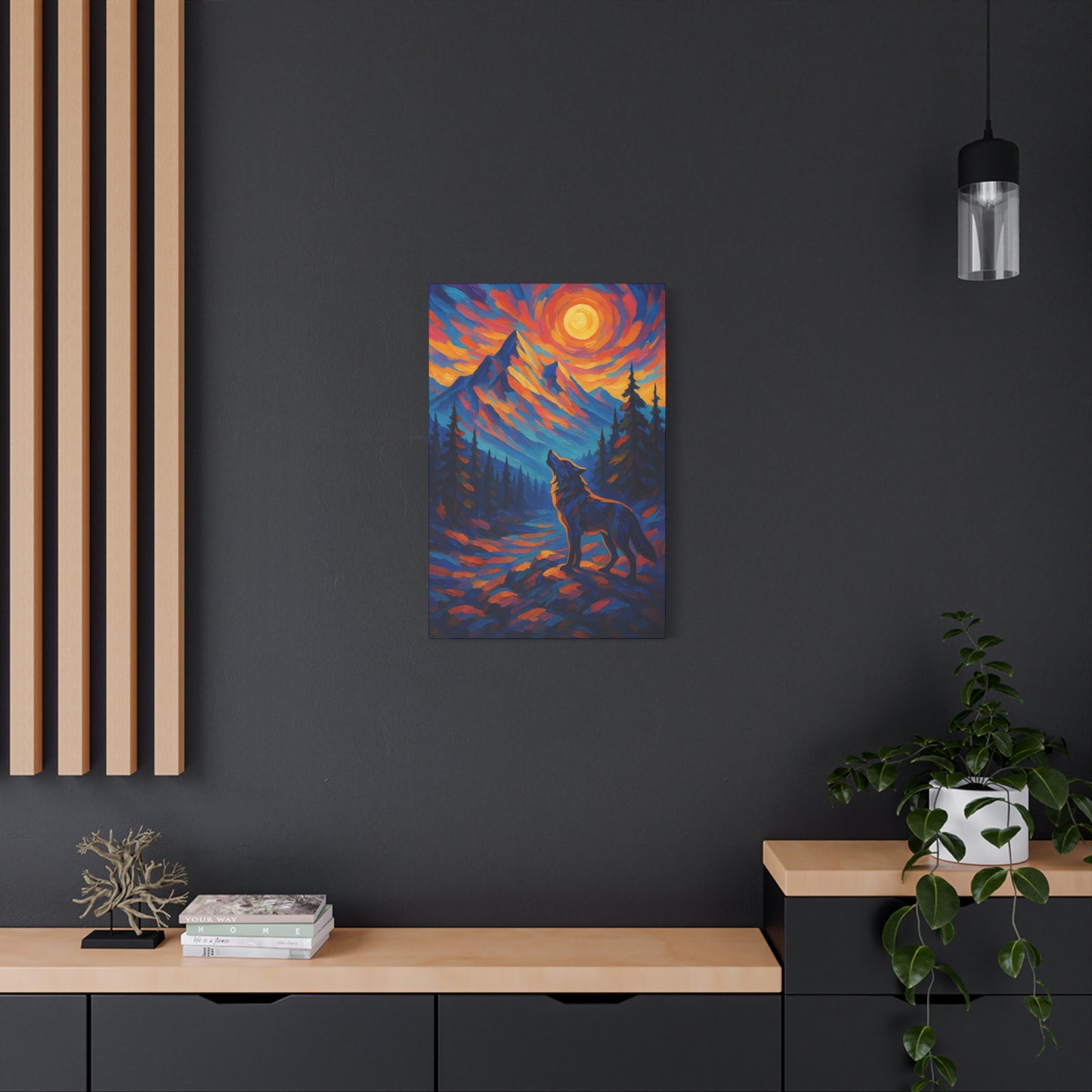 Pathfire Wolf | Nature Wolf Canvas Wall Art
