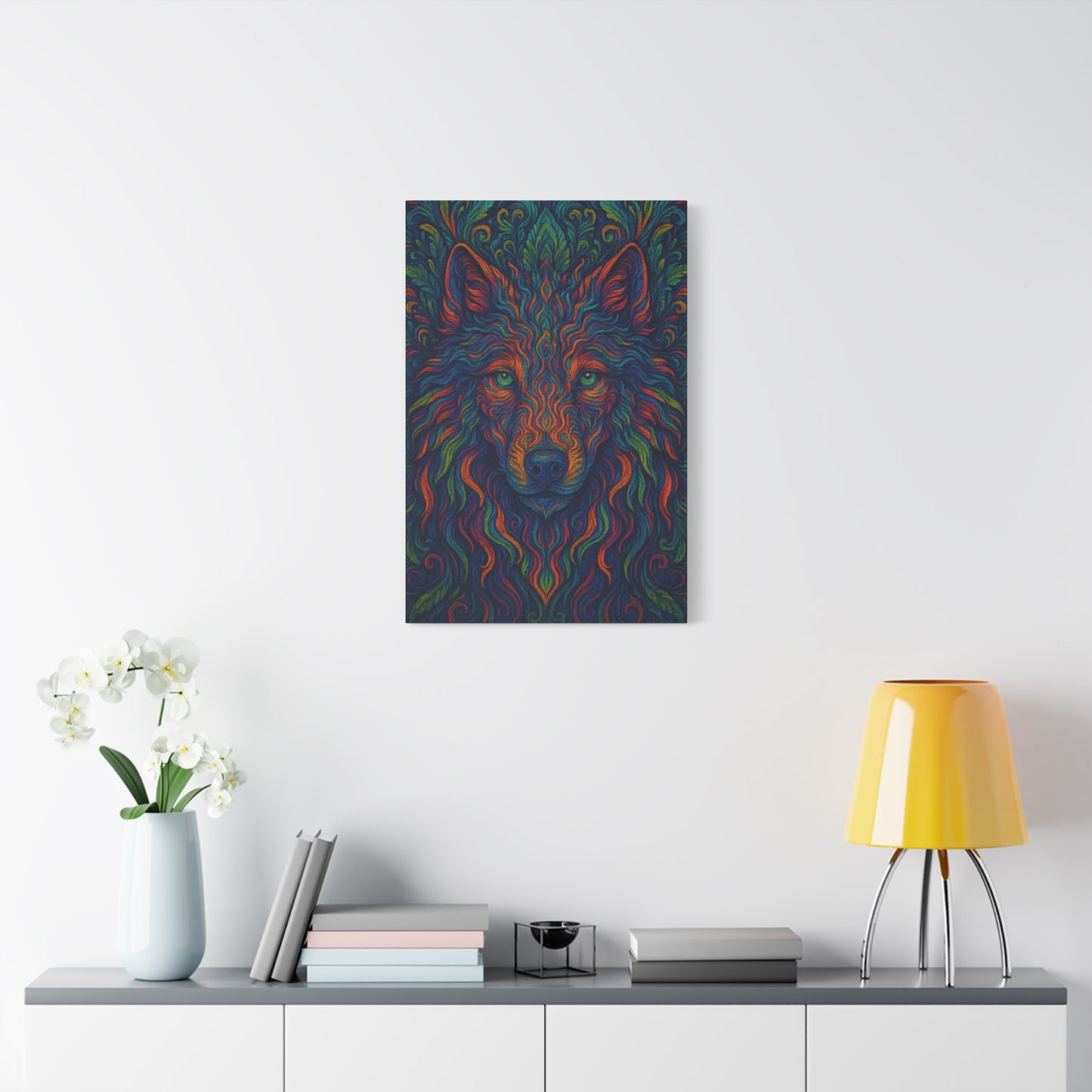 Soulflare Wolf | Nature Wolf Canvas Wall Art
