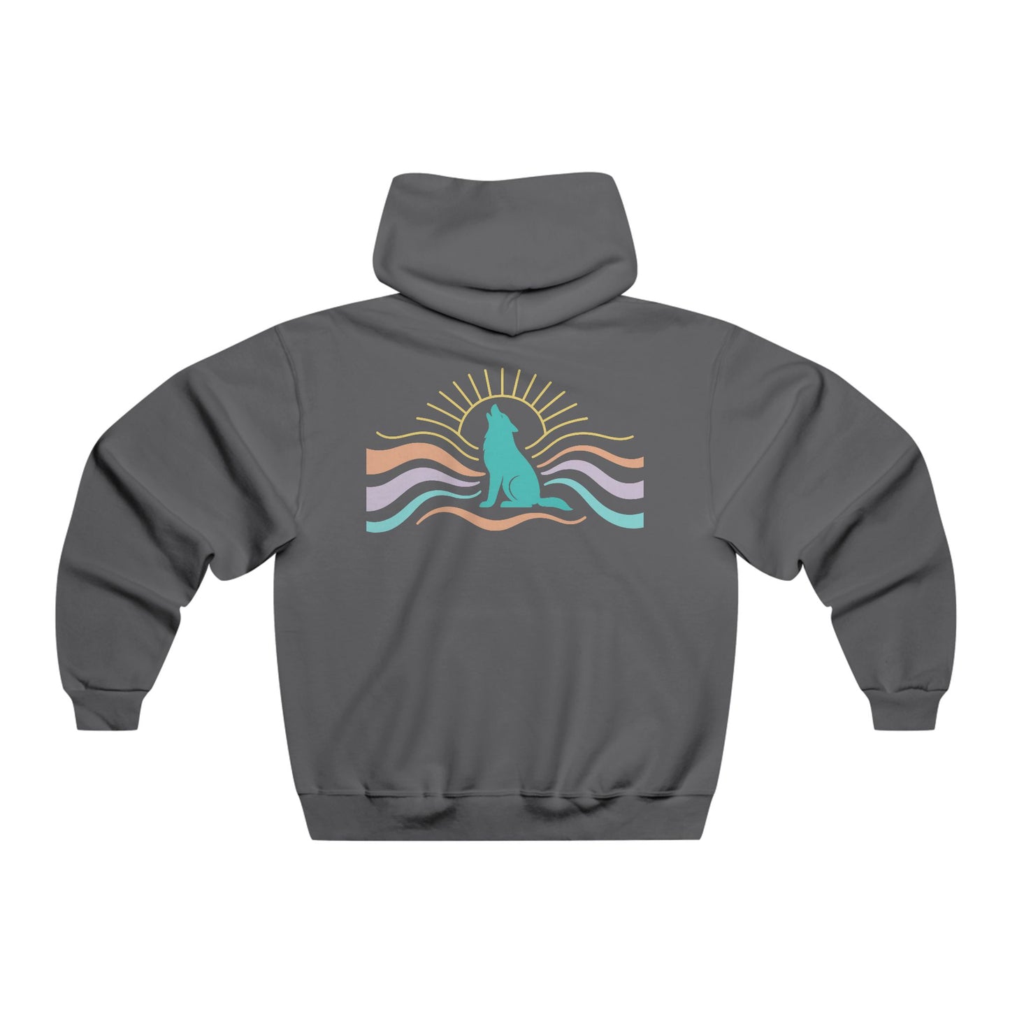 Wildflower Wolf | Hooded Sweatshirt – Front & Back Design