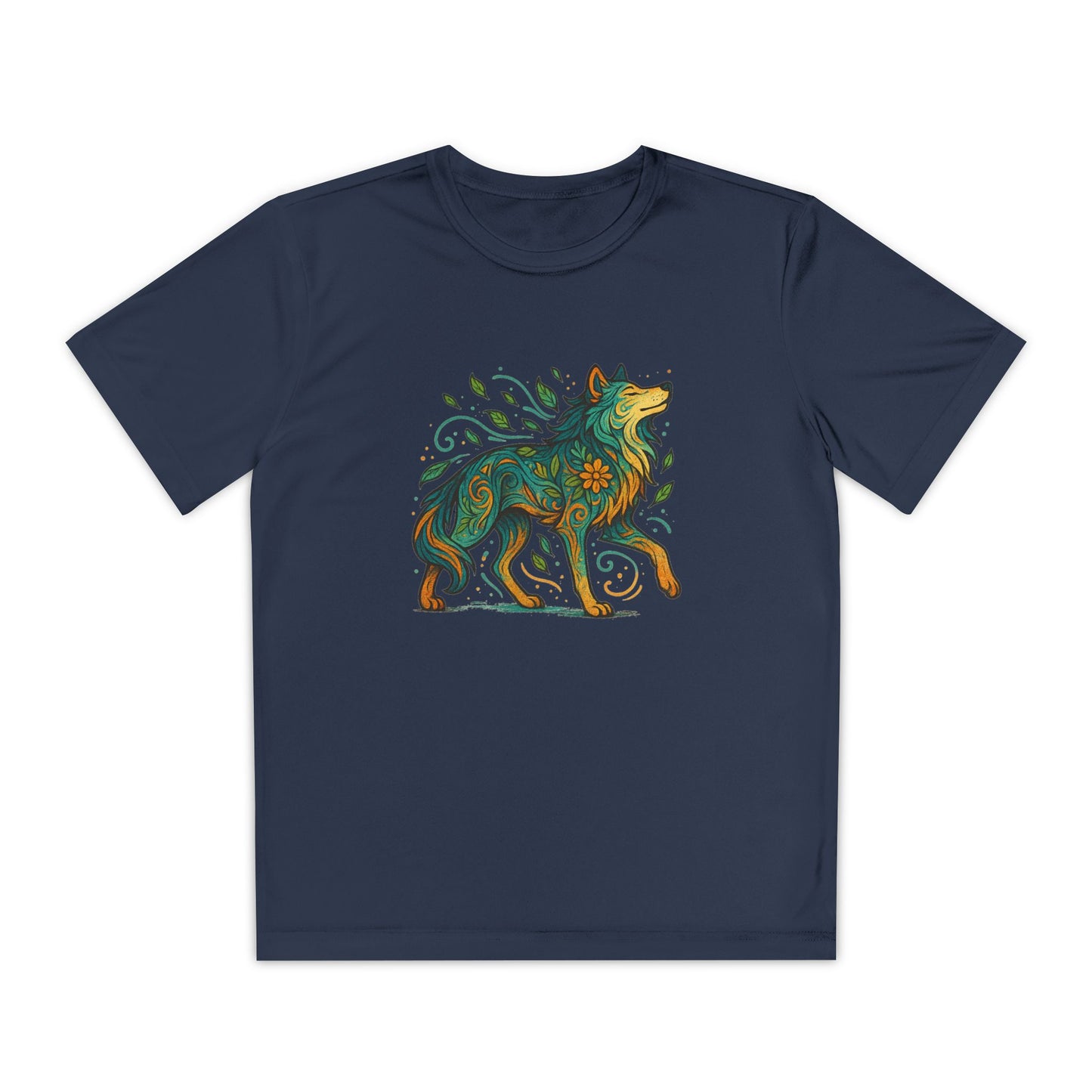 Bloomwolf Spirit | Youth Graphic Wolf Shirt