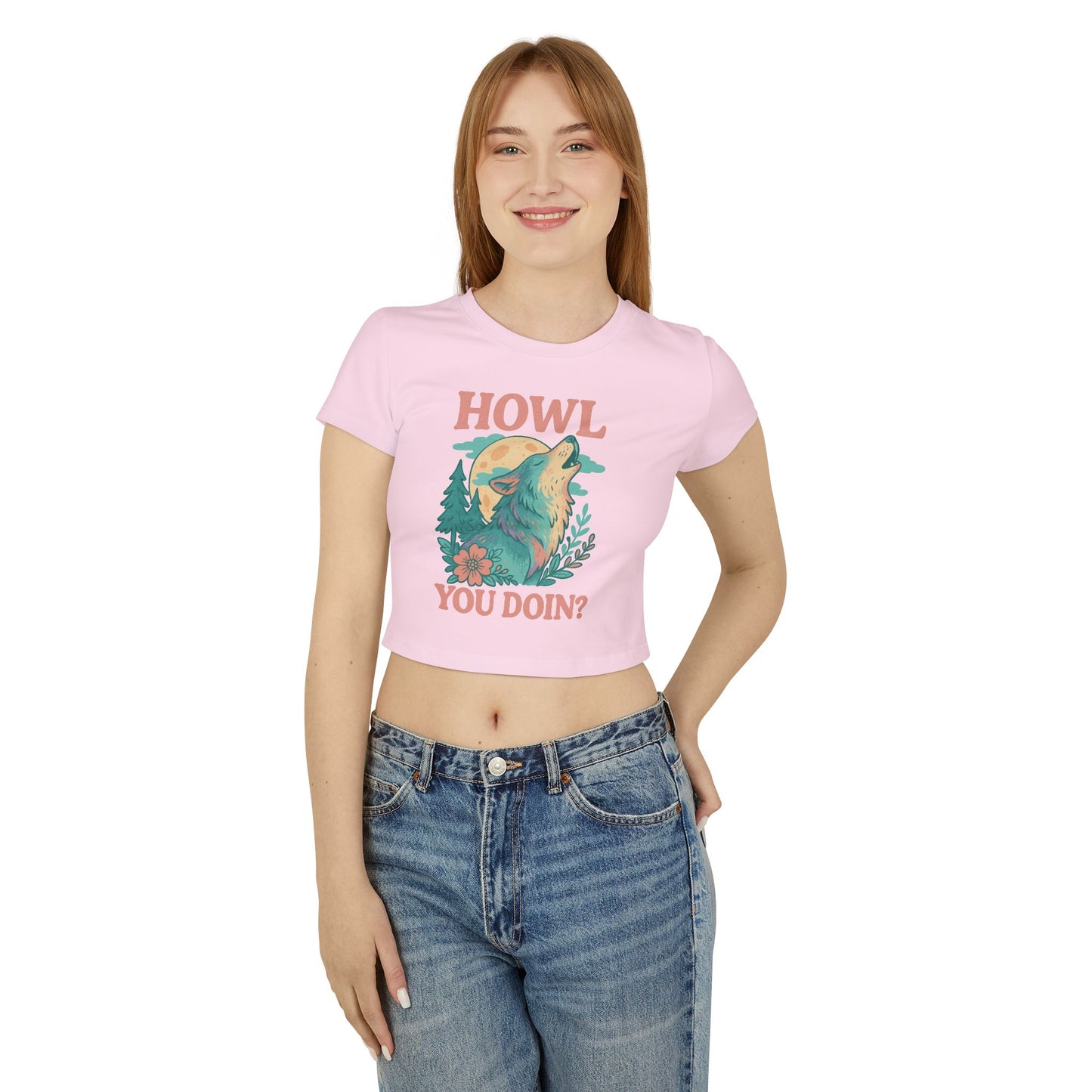 "Howl You Doin’?" | Nature Wolf Women’s Baby Tee