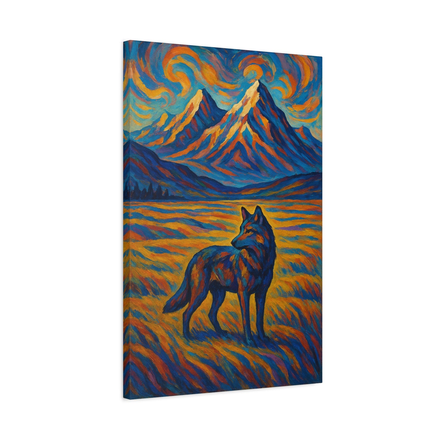 Fieldwatcher Wolf | Nature Wolf Canvas Wall Art