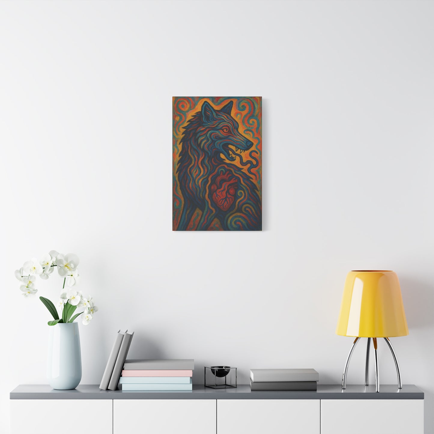 Heartfang Wolf | Nature Wolf Canvas Wall Art