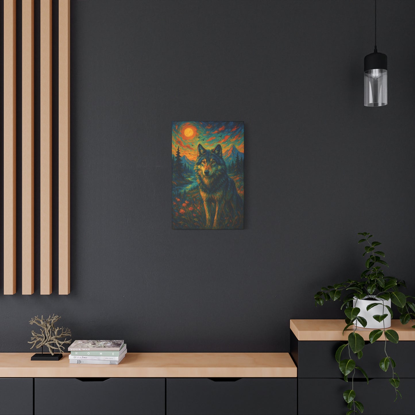 Ashglow Wolf | Nature Wolf Canvas Wall Art