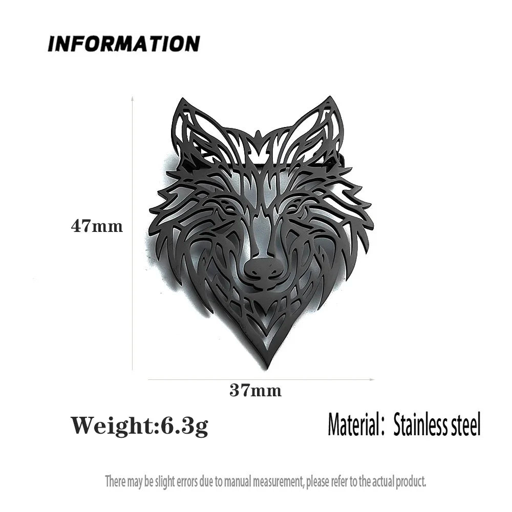 Gold Howl Brooch – 18K Plated Hollow Wolf Head Pin