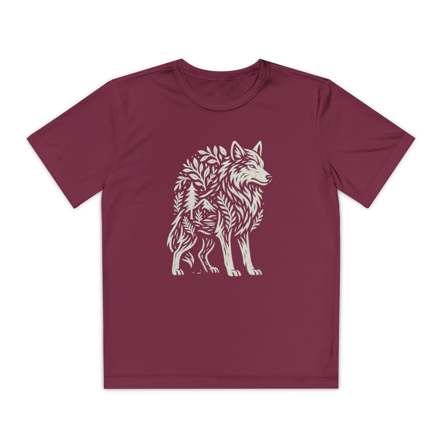 Rooted in Stillness Wolf | Youth Graphic Wolf Shirt