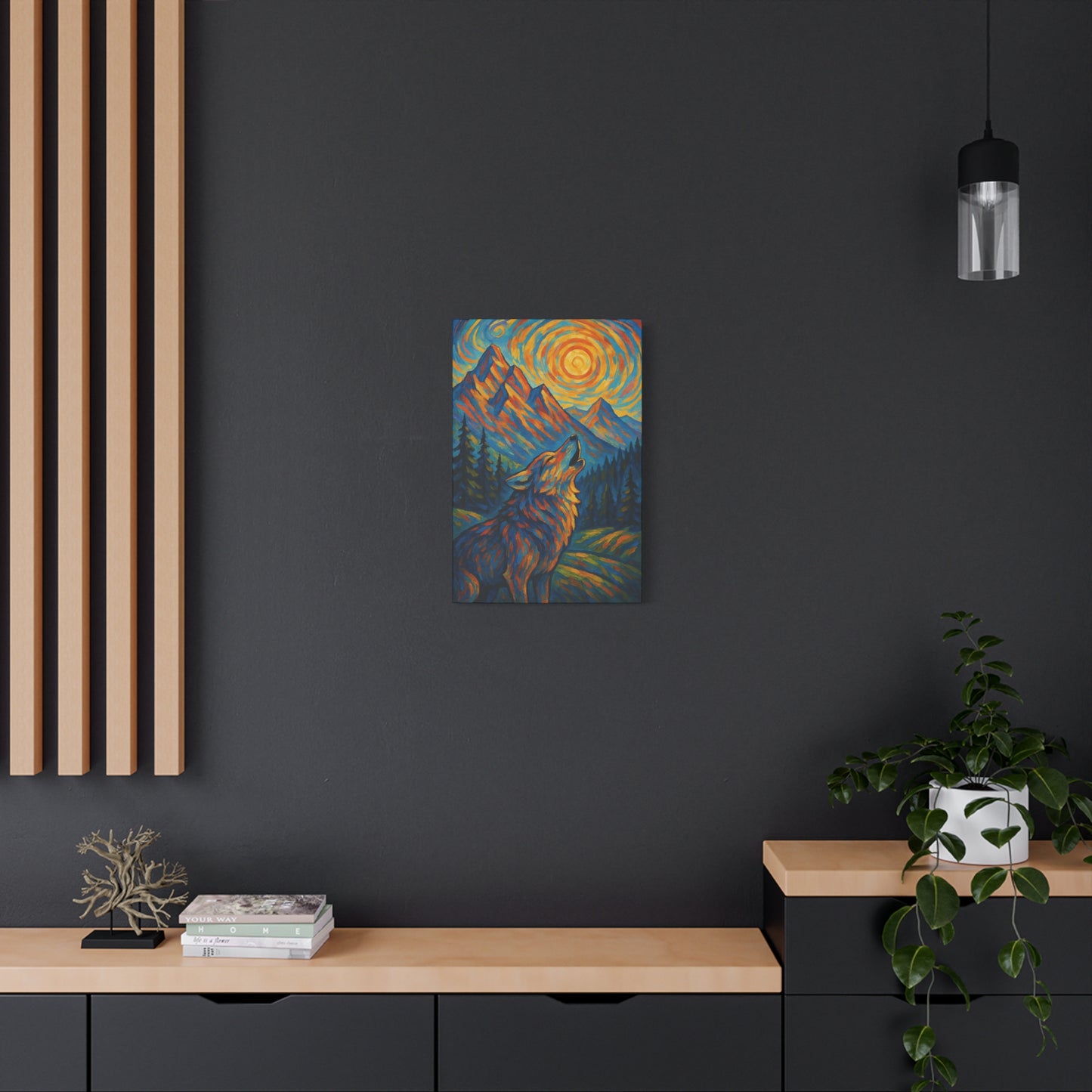 Howlbright Wolf | Nature Wolf Canvas Wall Art