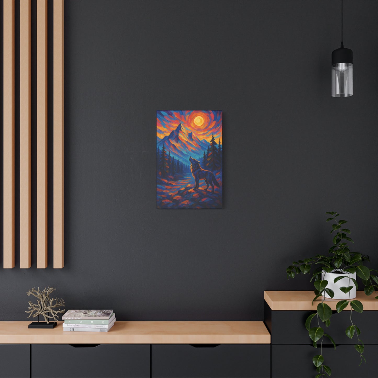 Pathfire Wolf | Nature Wolf Canvas Wall Art