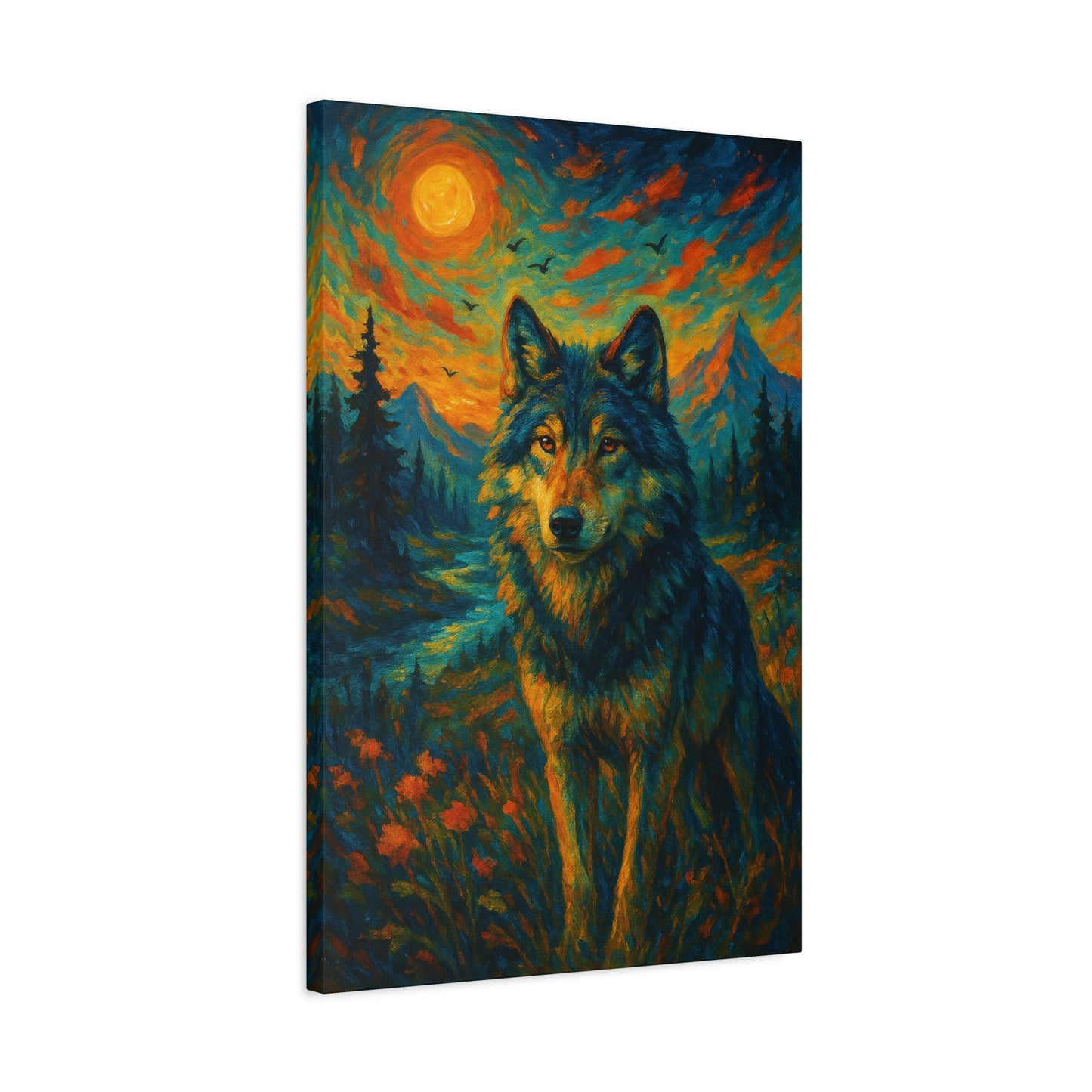 Ashglow Wolf | Nature Wolf Canvas Wall Art