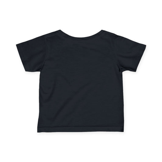 Black t-shirt on a white background