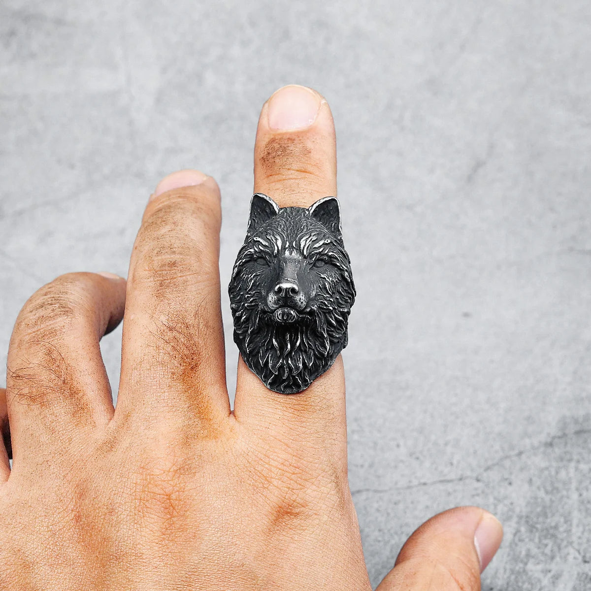 Night Wolf - Stainless Steel Ring