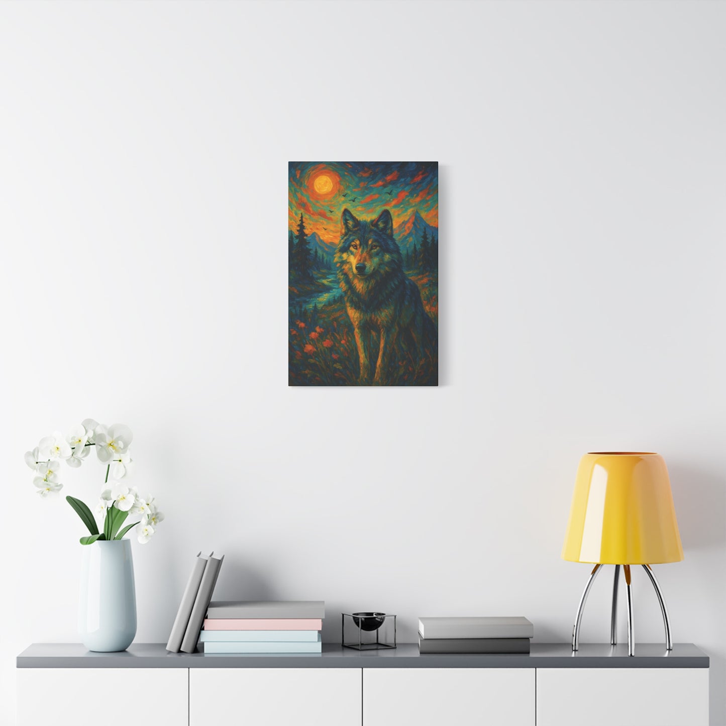 Ashglow Wolf | Nature Wolf Canvas Wall Art