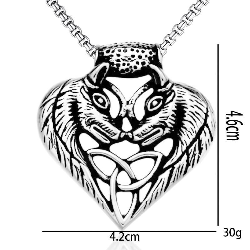 Heartbound Wolves | Twin Wolf Pendant Necklace