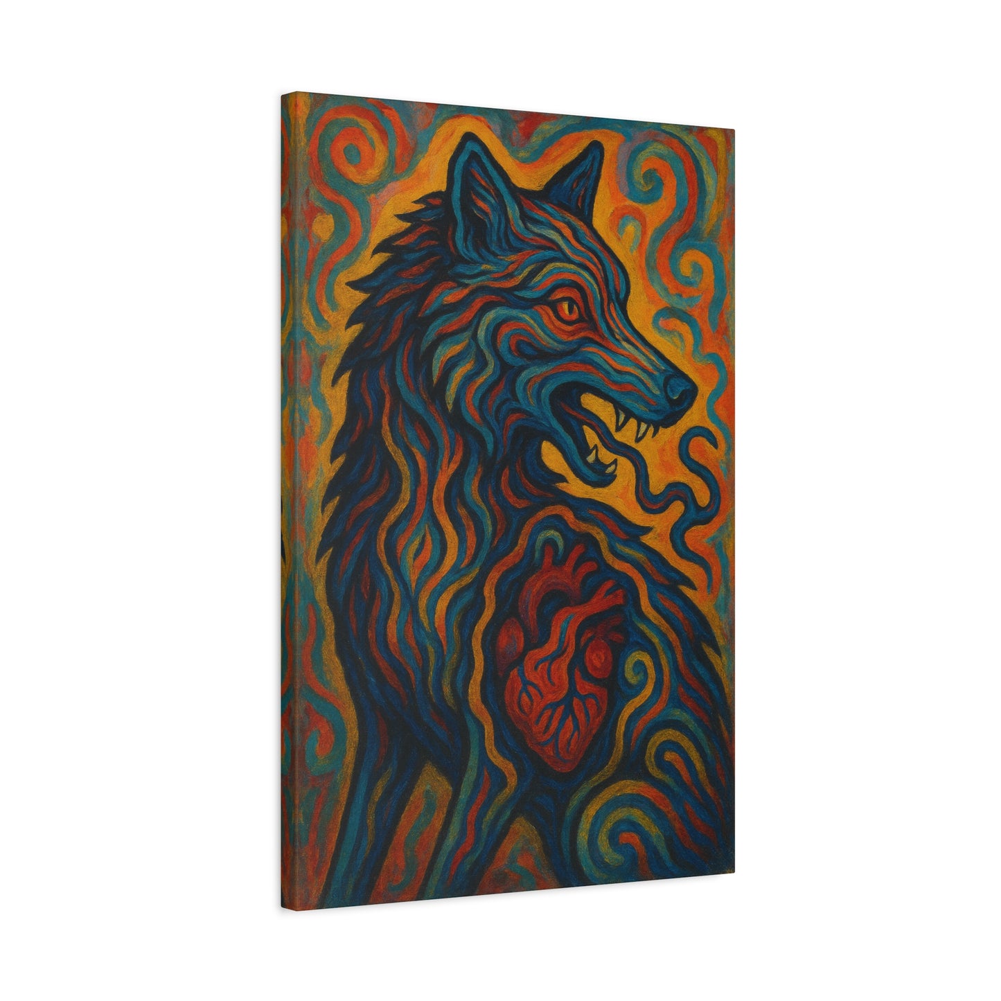 Heartfang Wolf | Nature Wolf Canvas Wall Art