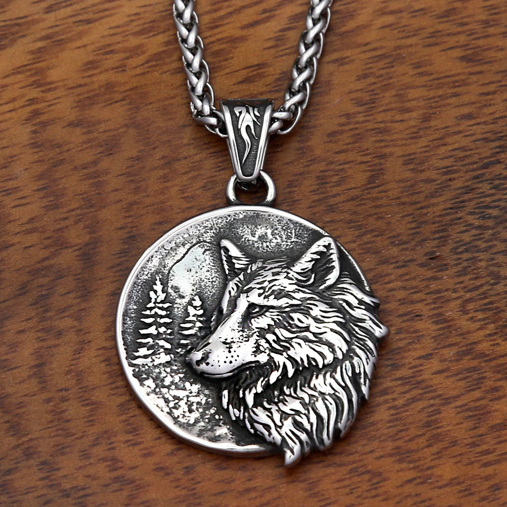 Ironclaw Wolf Pendant – 316L Stainless Steel Necklace