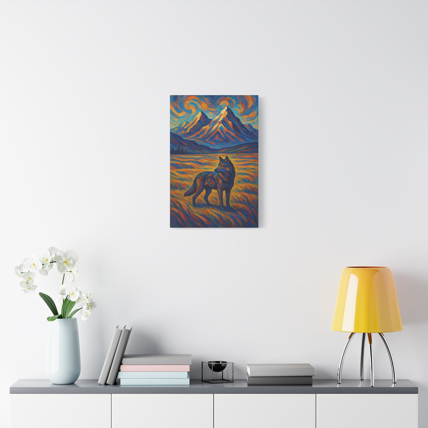Fieldwatcher Wolf | Nature Wolf Canvas Wall Art