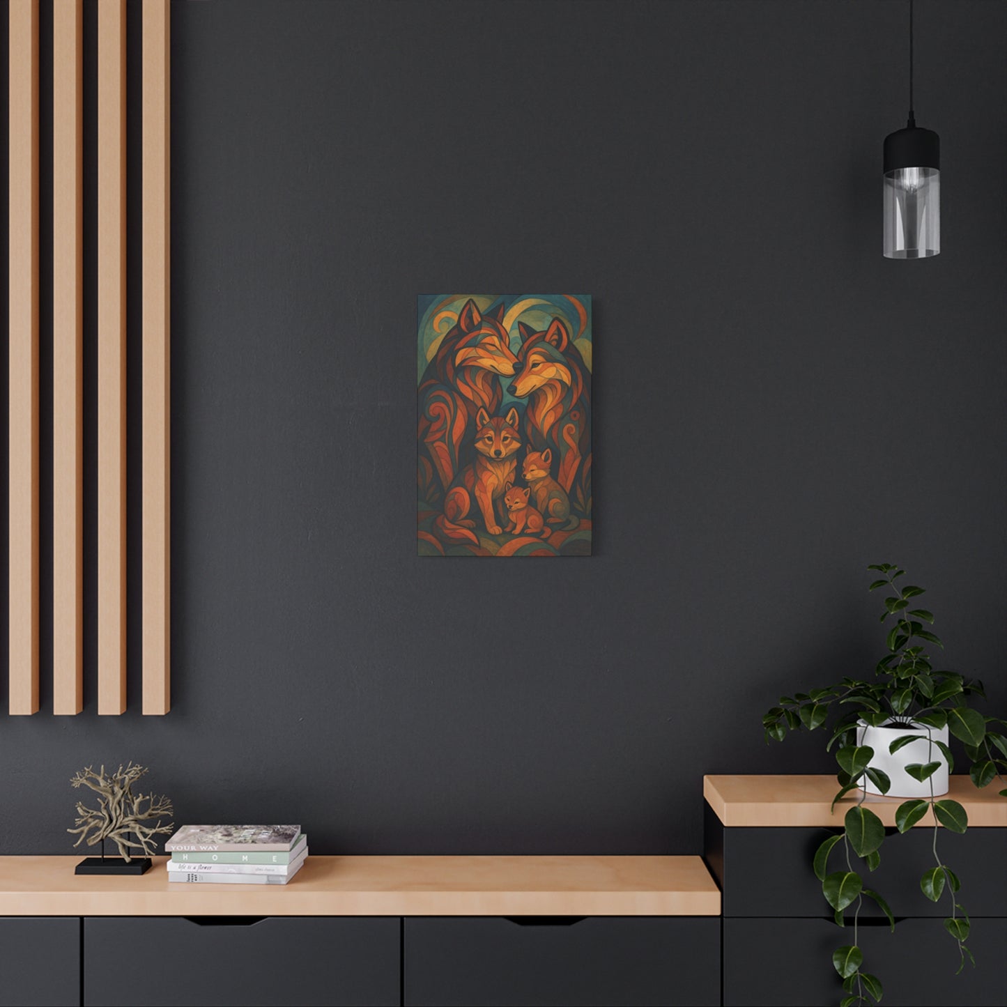 Denbound Wolf Pack | Nature Wolf Canvas Wall Art
