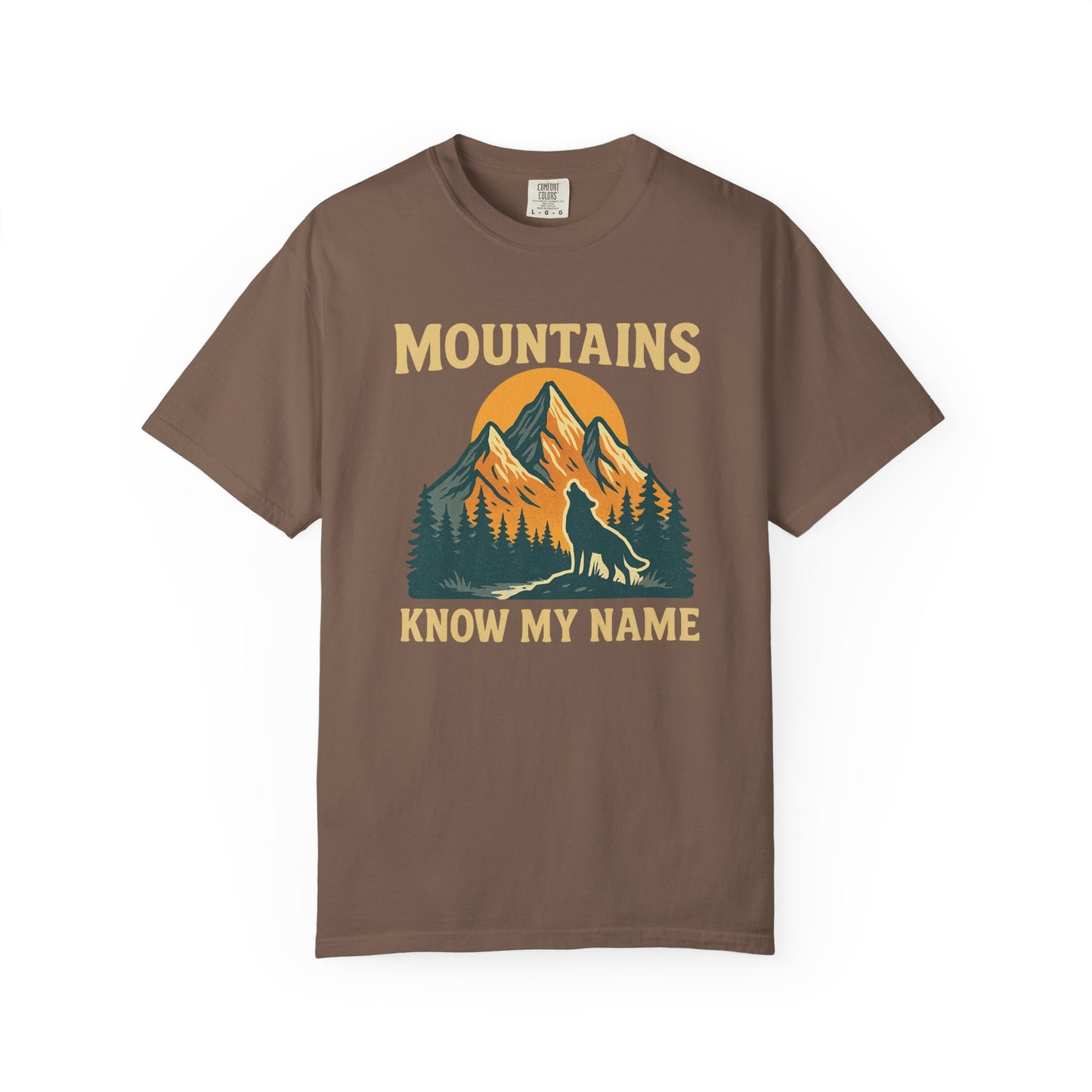 Mountains Know My Name - Howling Wolf | Graphic Wolf Shirt