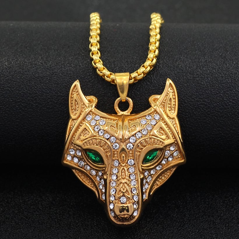 Alpha Glint | Gold & Silver Wolf Necklace