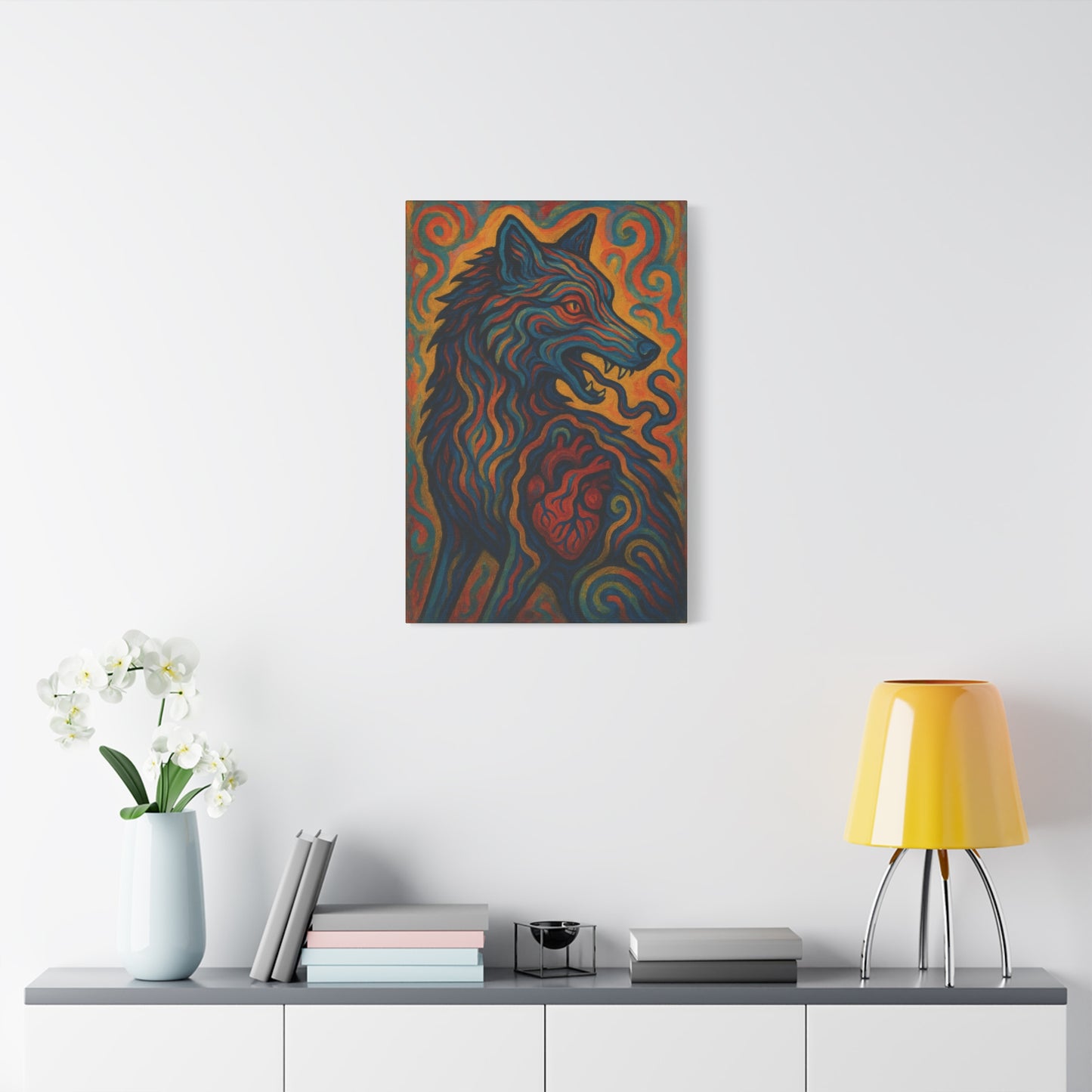 Heartfang Wolf | Nature Wolf Canvas Wall Art