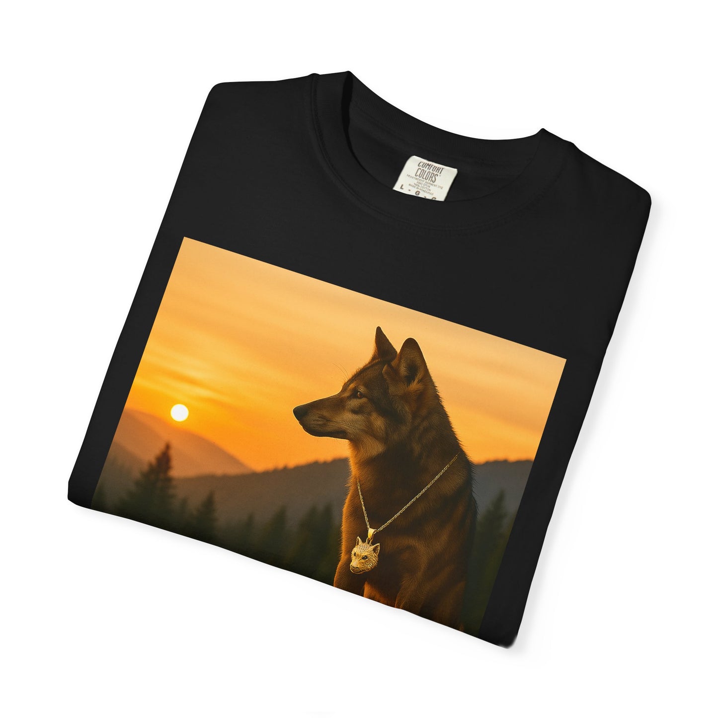 Goldchain Alpha Wolf | Graphic Wolf Shirt