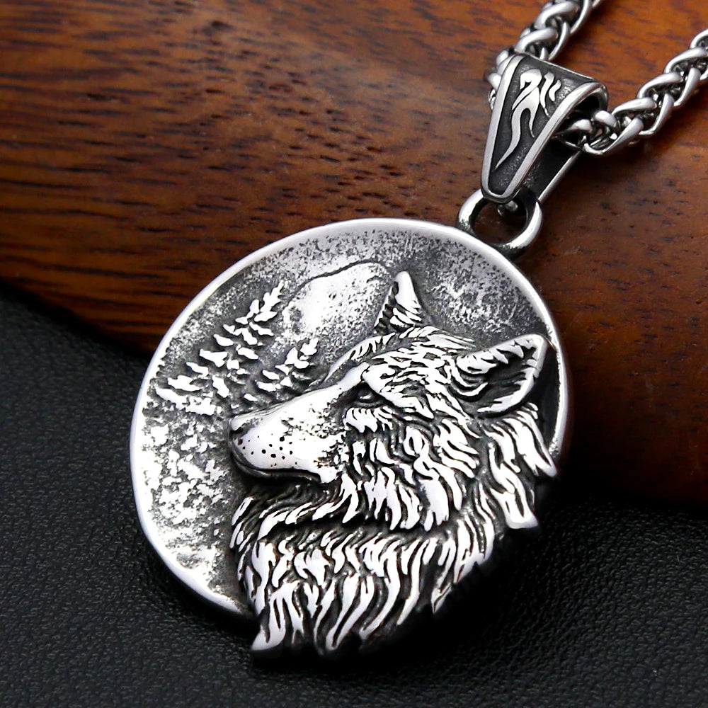Ironclaw Wolf Pendant – 316L Stainless Steel Necklace