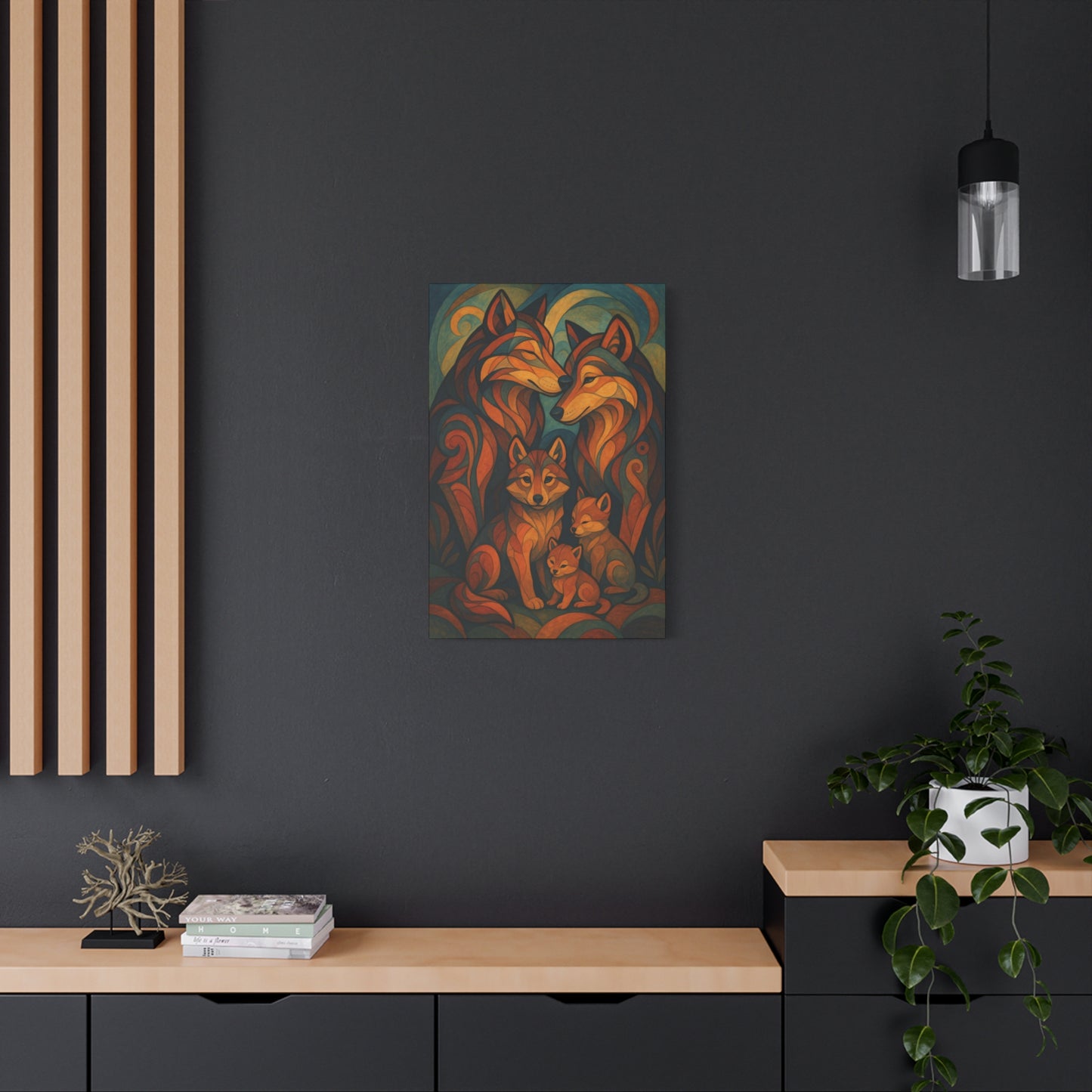 Denbound Wolf Pack | Nature Wolf Canvas Wall Art