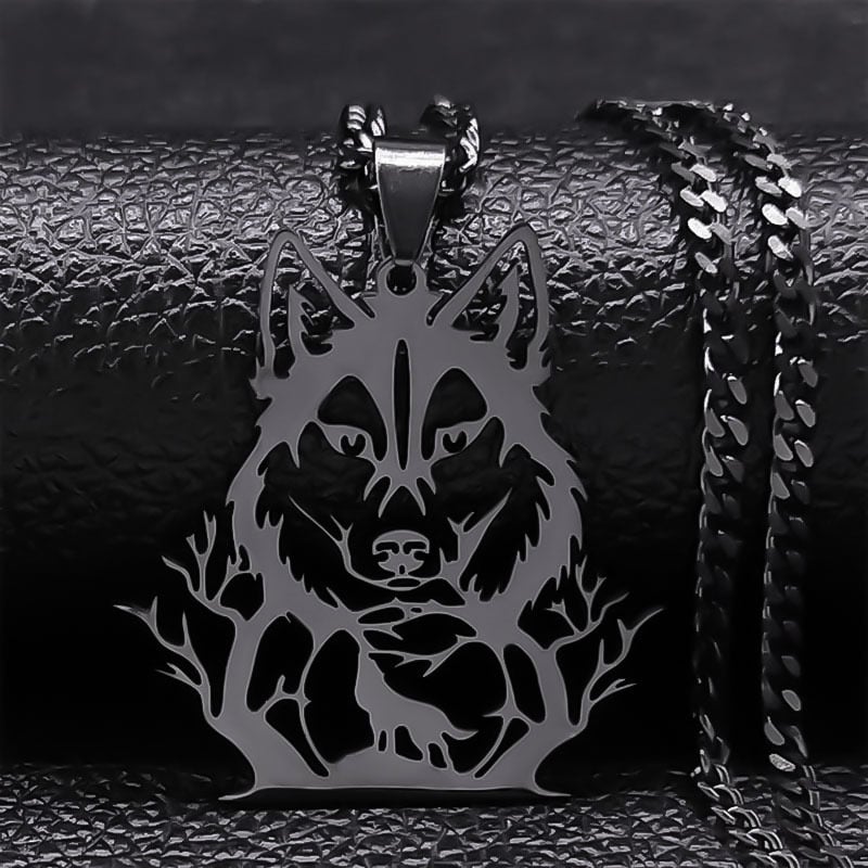 Forestlight Guardian | Gold Wolf Pendant Necklace