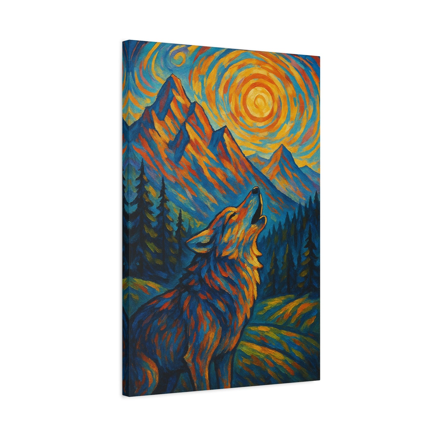 Howlbright Wolf | Nature Wolf Canvas Wall Art
