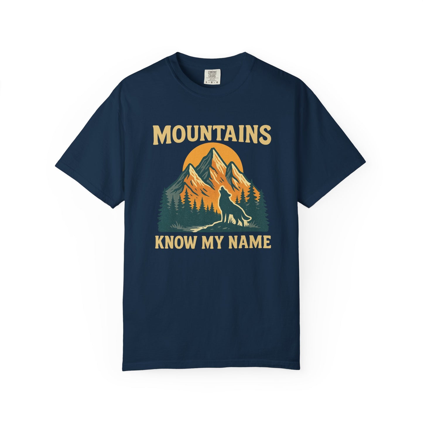 Mountains Know My Name - Howling Wolf | Graphic Wolf Shirt