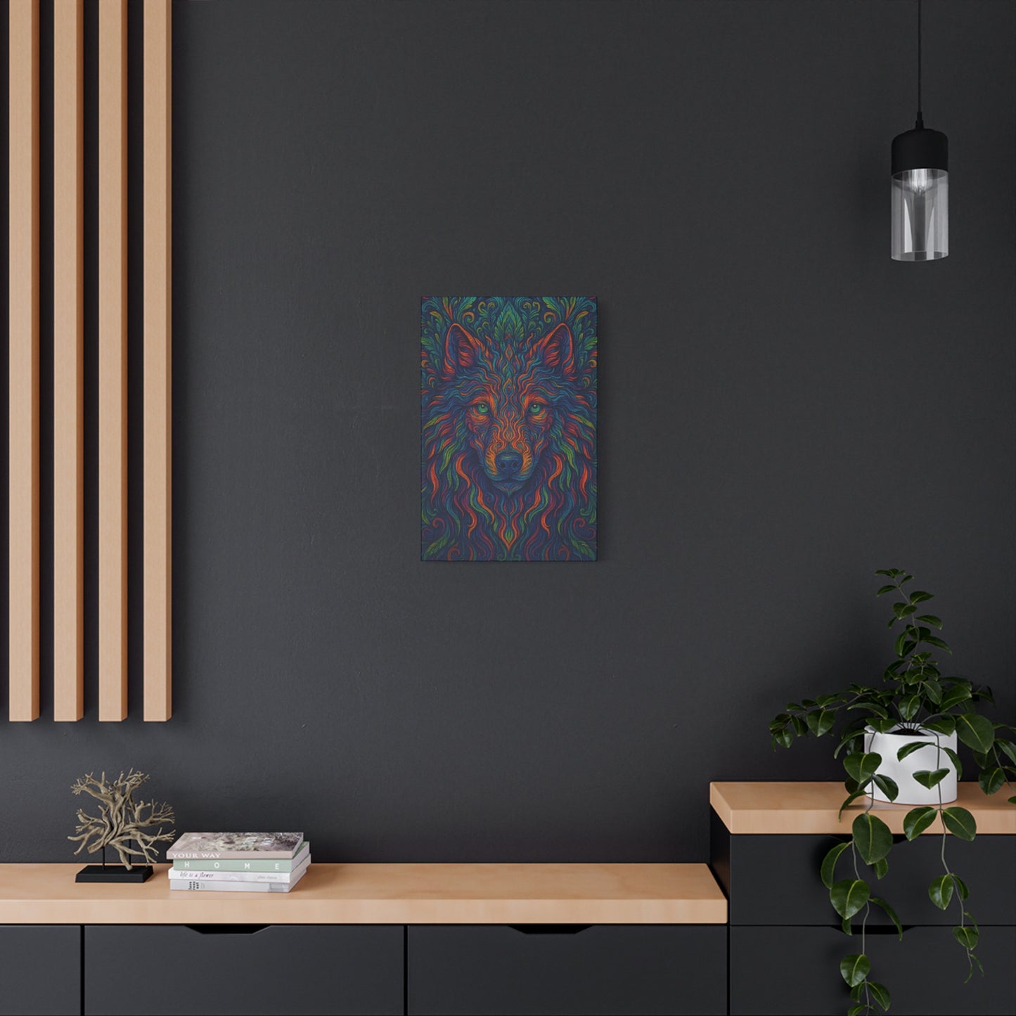 Soulflare Wolf | Nature Wolf Canvas Wall Art