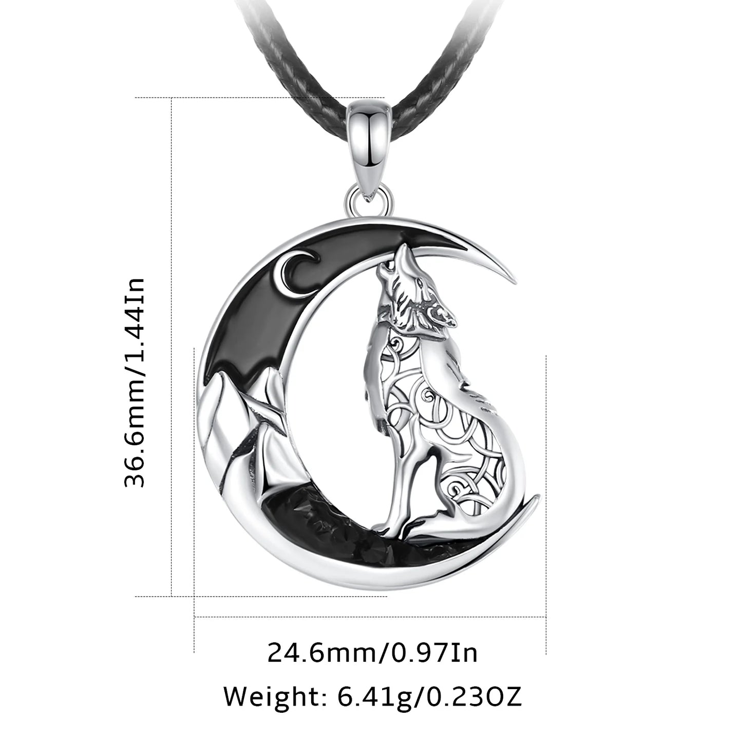 Silver Spirit Wolf Necklace | 925 Sterling Silver Necklace