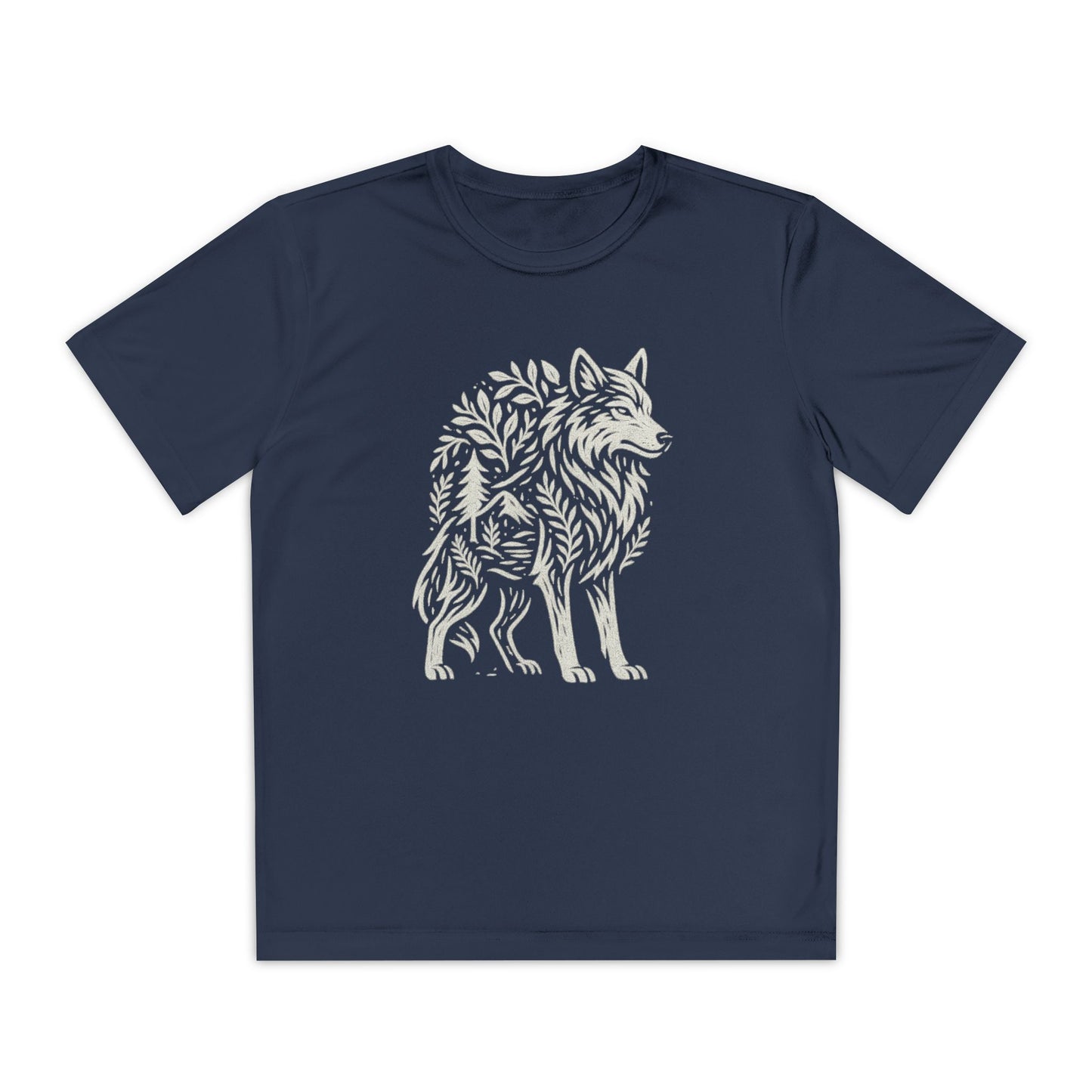 Rooted in Stillness Wolf | Youth Graphic Wolf Shirt