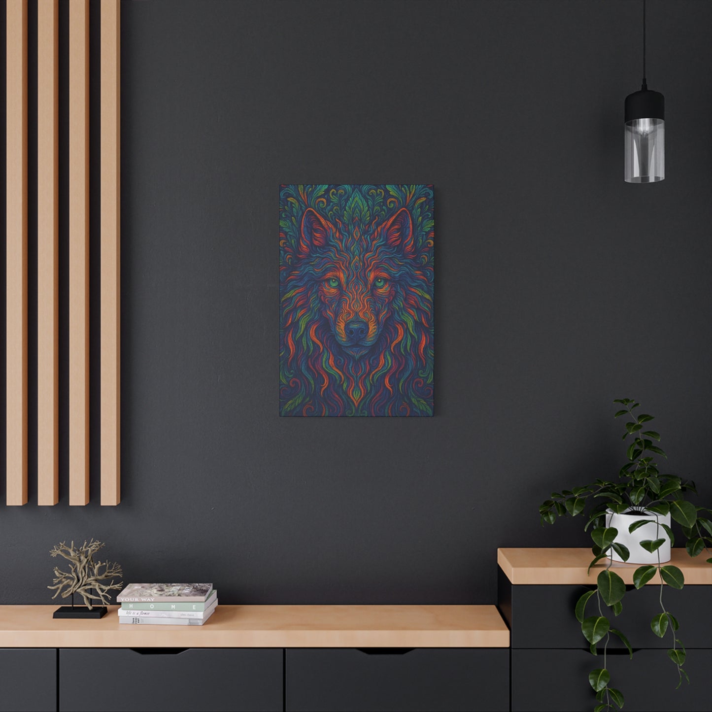 Soulflare Wolf | Nature Wolf Canvas Wall Art