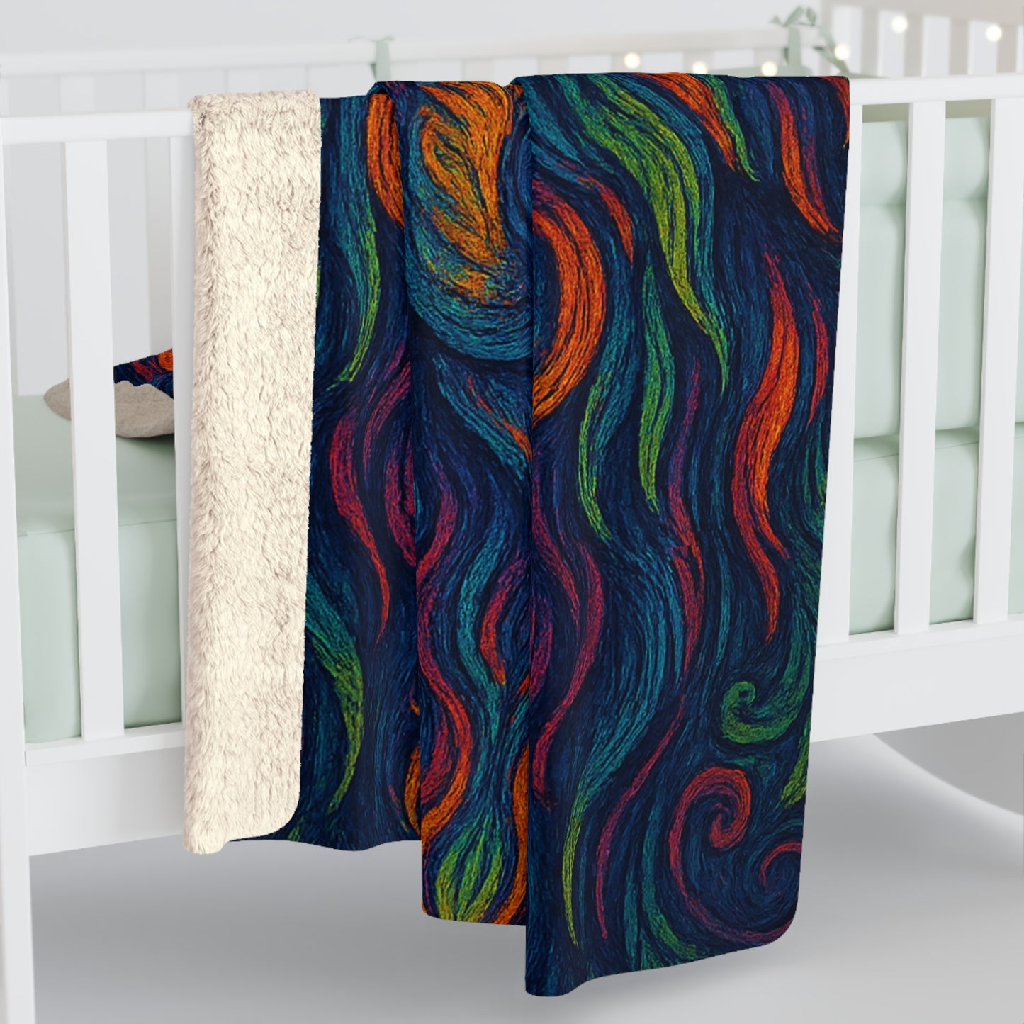 Soulflare Wolf | Nature Wolf Large Sherpa Blanket