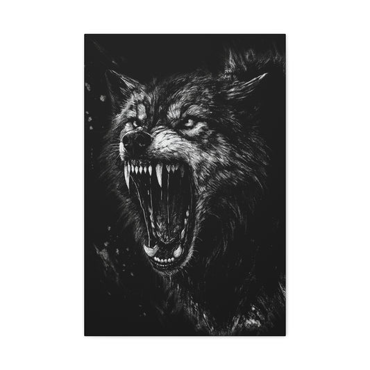 Deathhowl Wolf | Nature Wolf Canvas Wall Art
