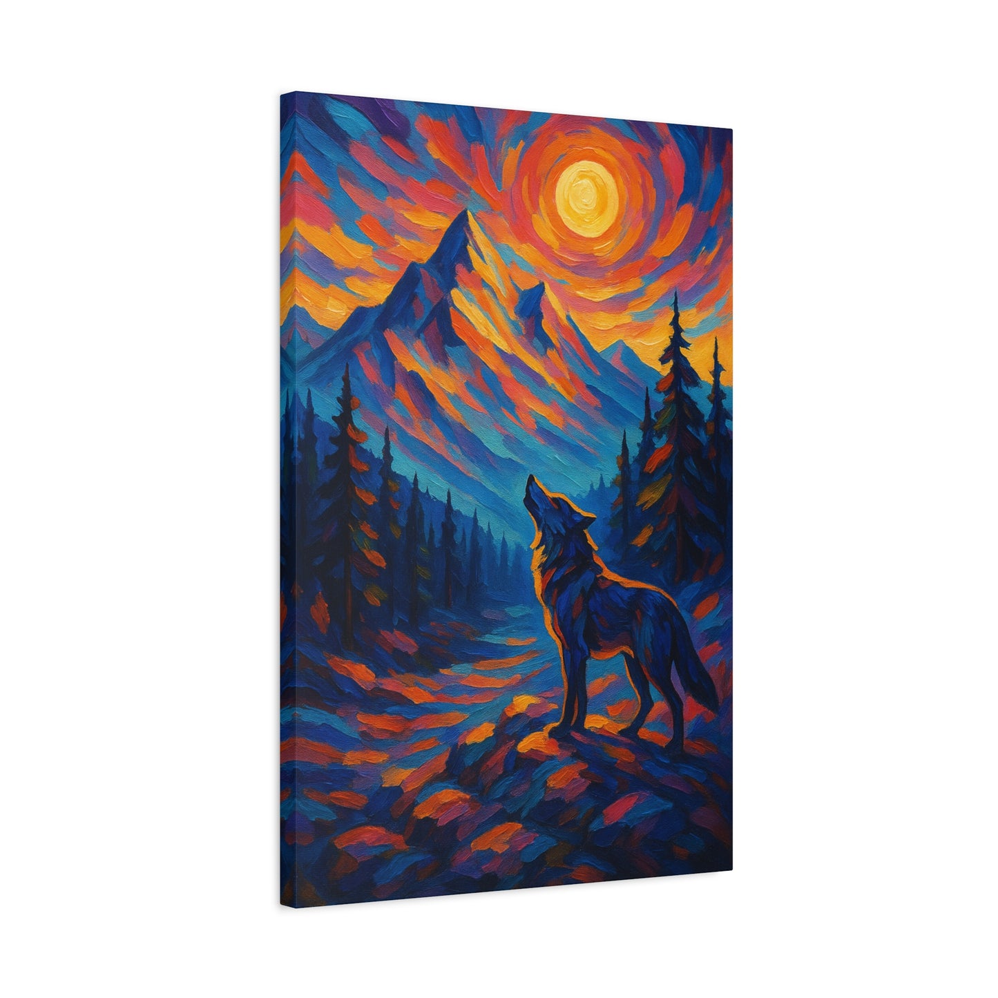 Pathfire Wolf | Nature Wolf Canvas Wall Art