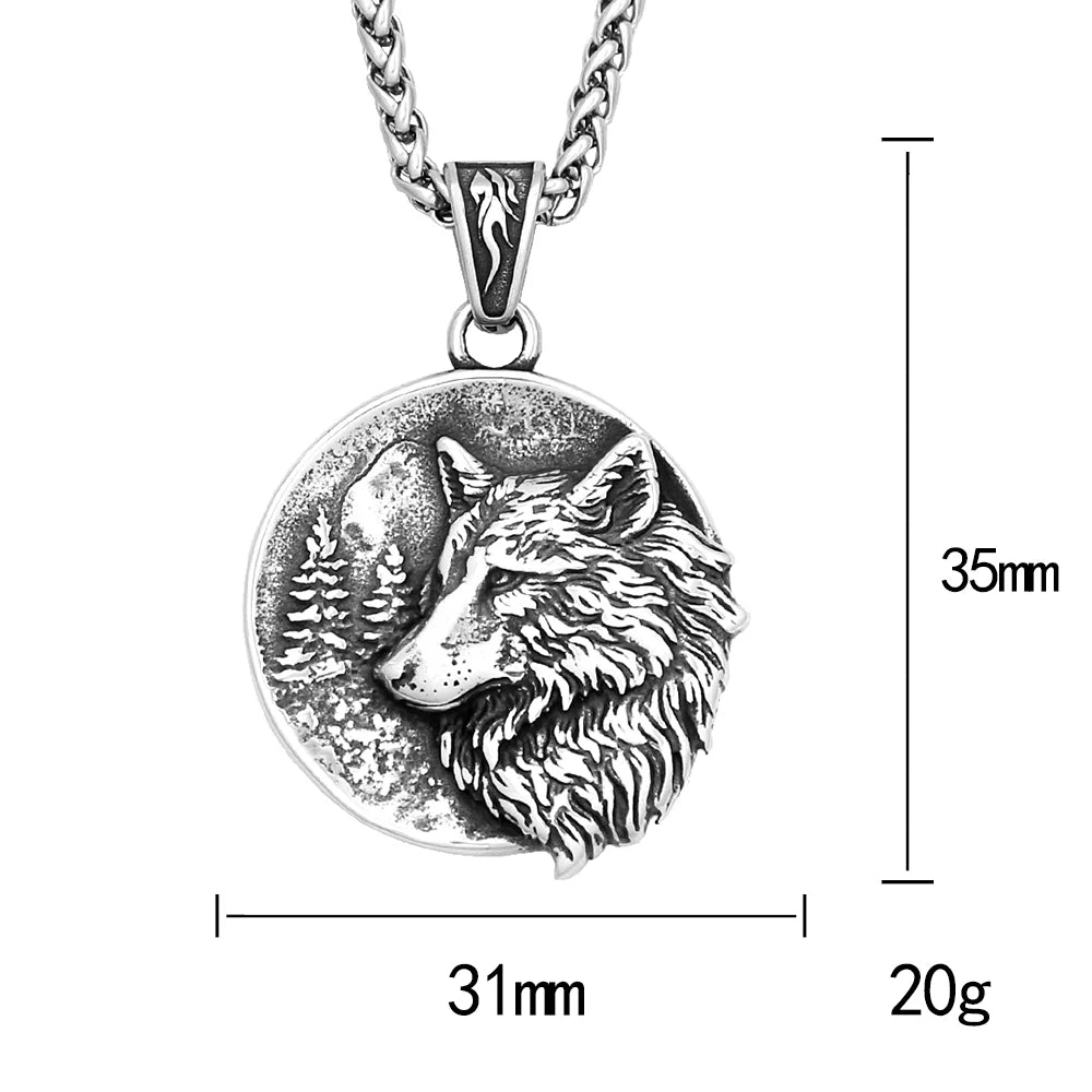 Ironclaw Wolf Pendant – 316L Stainless Steel Necklace