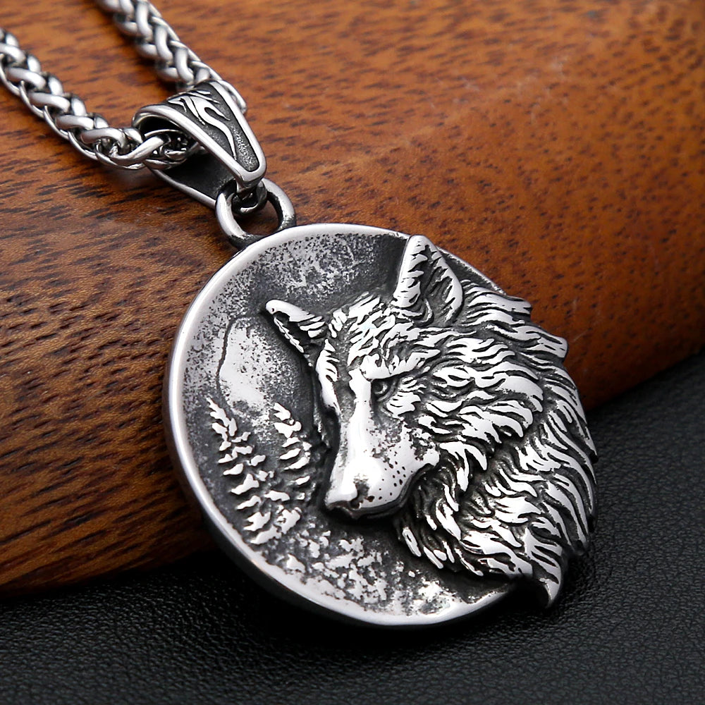 Ironclaw Wolf Pendant – 316L Stainless Steel Necklace