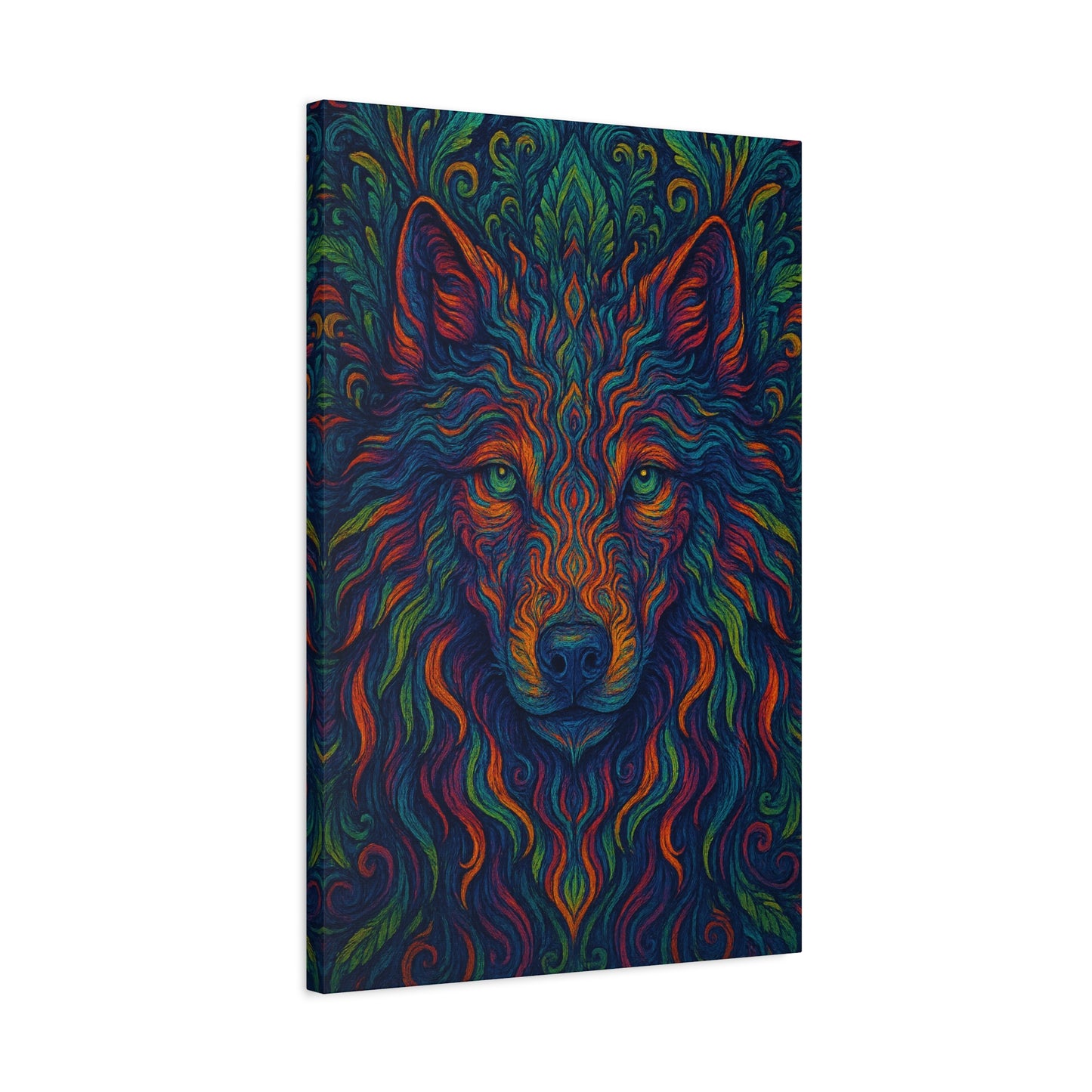 Soulflare Wolf | Nature Wolf Canvas Wall Art