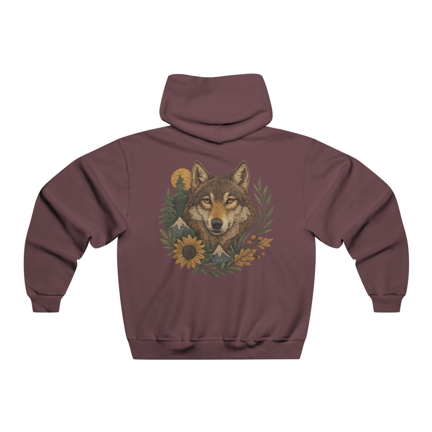 Harvest Howl Wolf | Hooded Sweatshirt - Front & Back Design