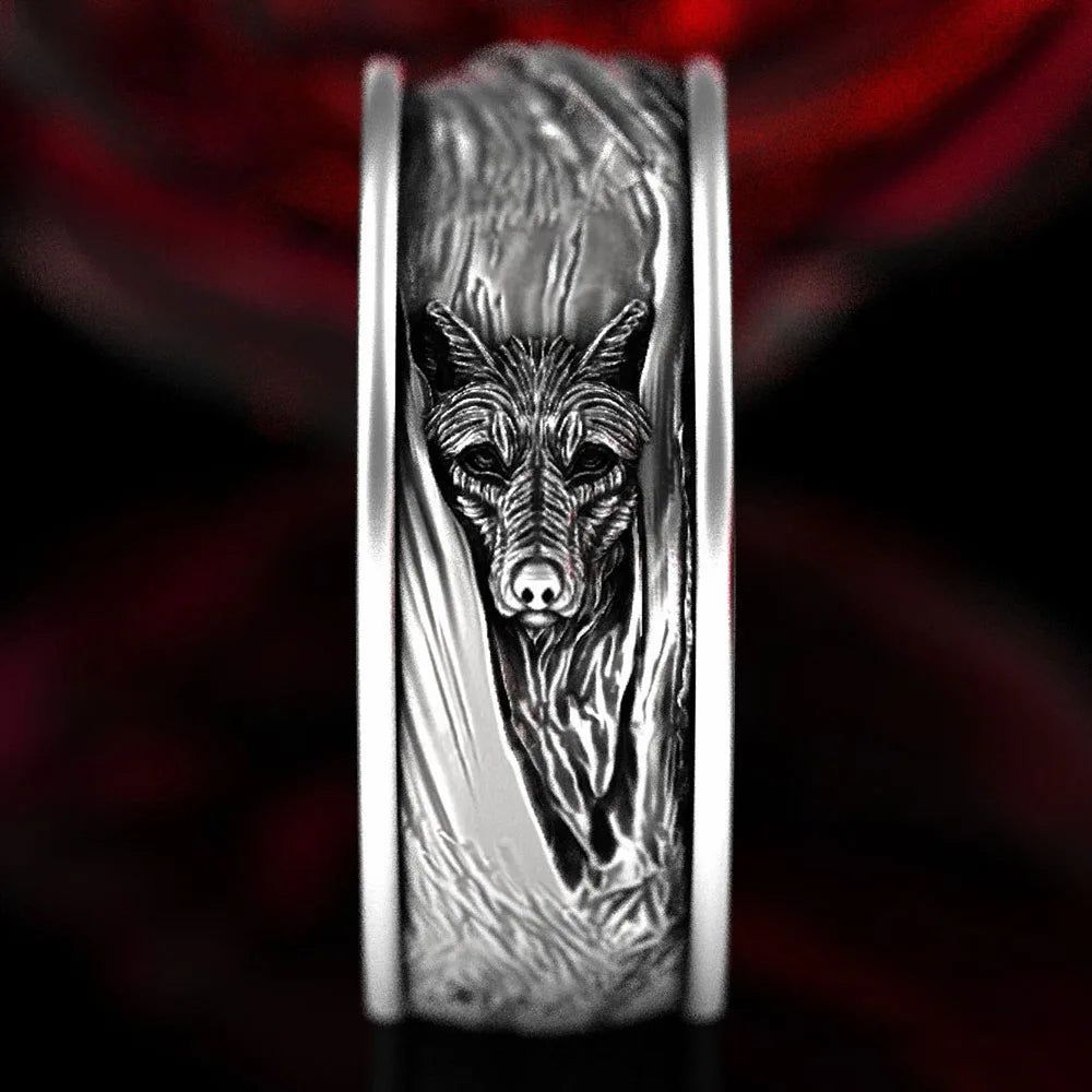 Zircon Howl Ring - Wolf Ring