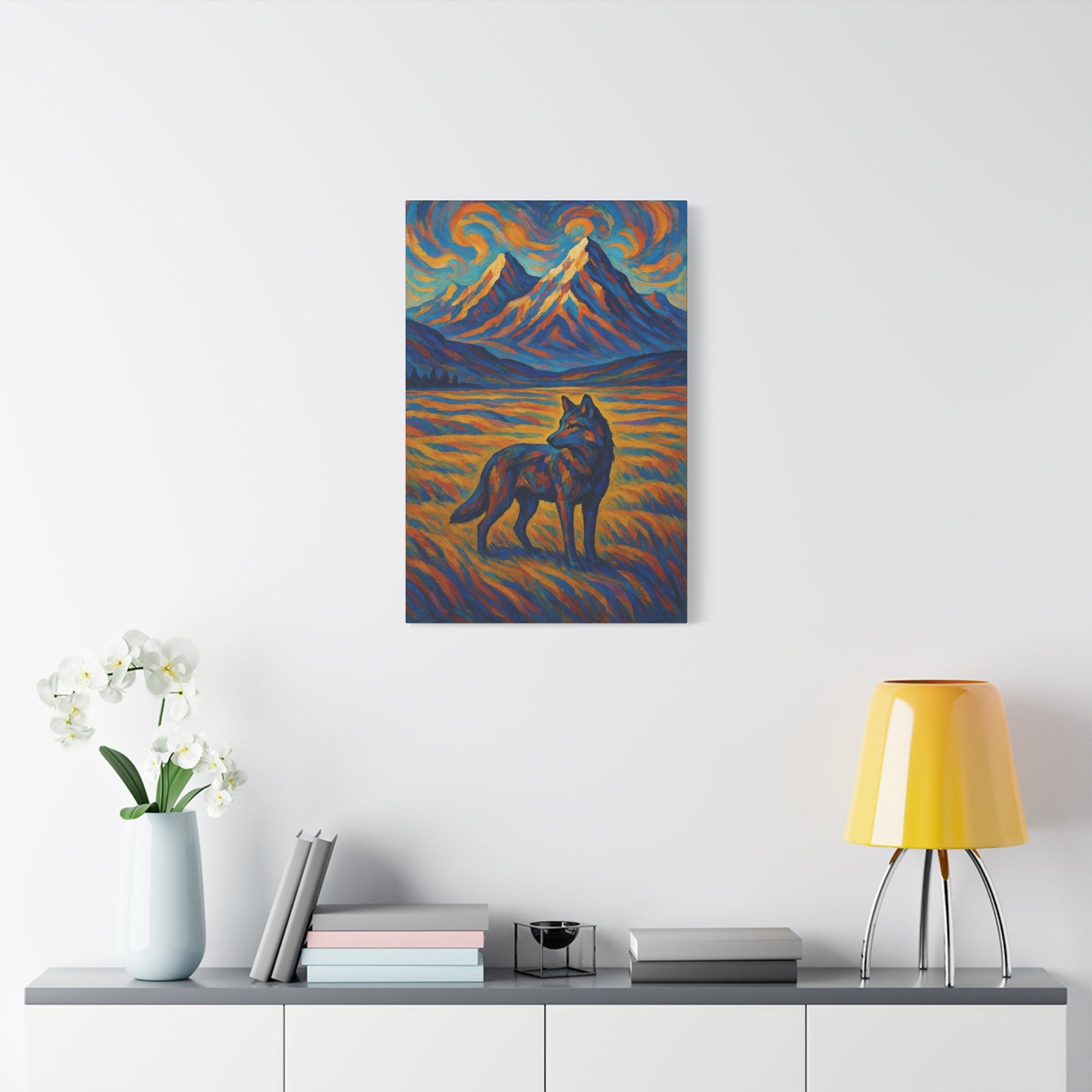 Fieldwatcher Wolf | Nature Wolf Canvas Wall Art